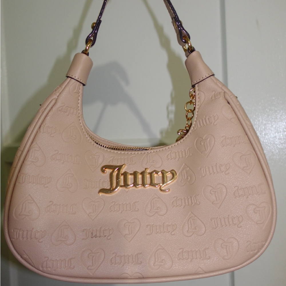 Juicy Couture Beige Embossed Shoulder Bag
